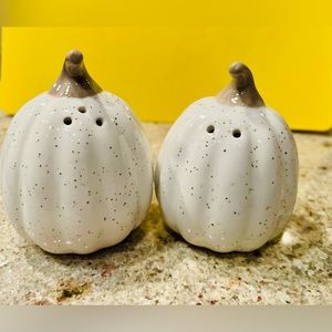 Strawberry Street set of two pumpkin salt and pepper shakers